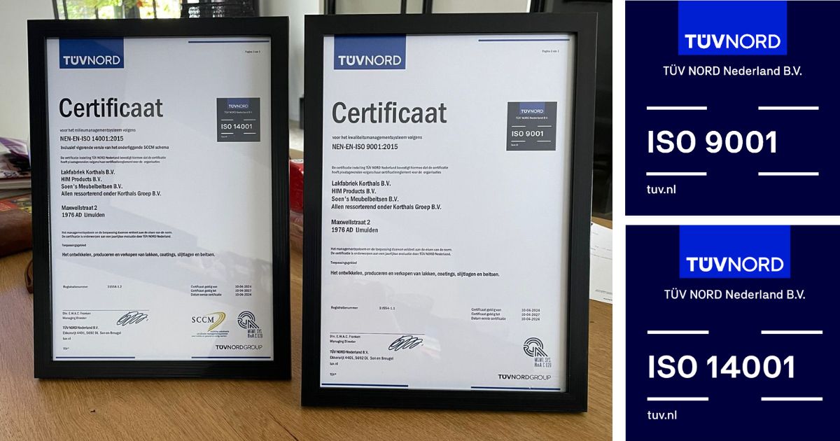 Korthals Group B.V. achieves ISO 9001 and ISO 14001 certifications